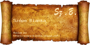 Szépe Bianka névjegykártya